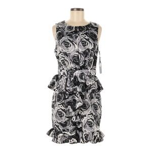 Kate Young Target Cocktail Dress 8 NWT Black Rose Floral Sheath Wedding Ruffle